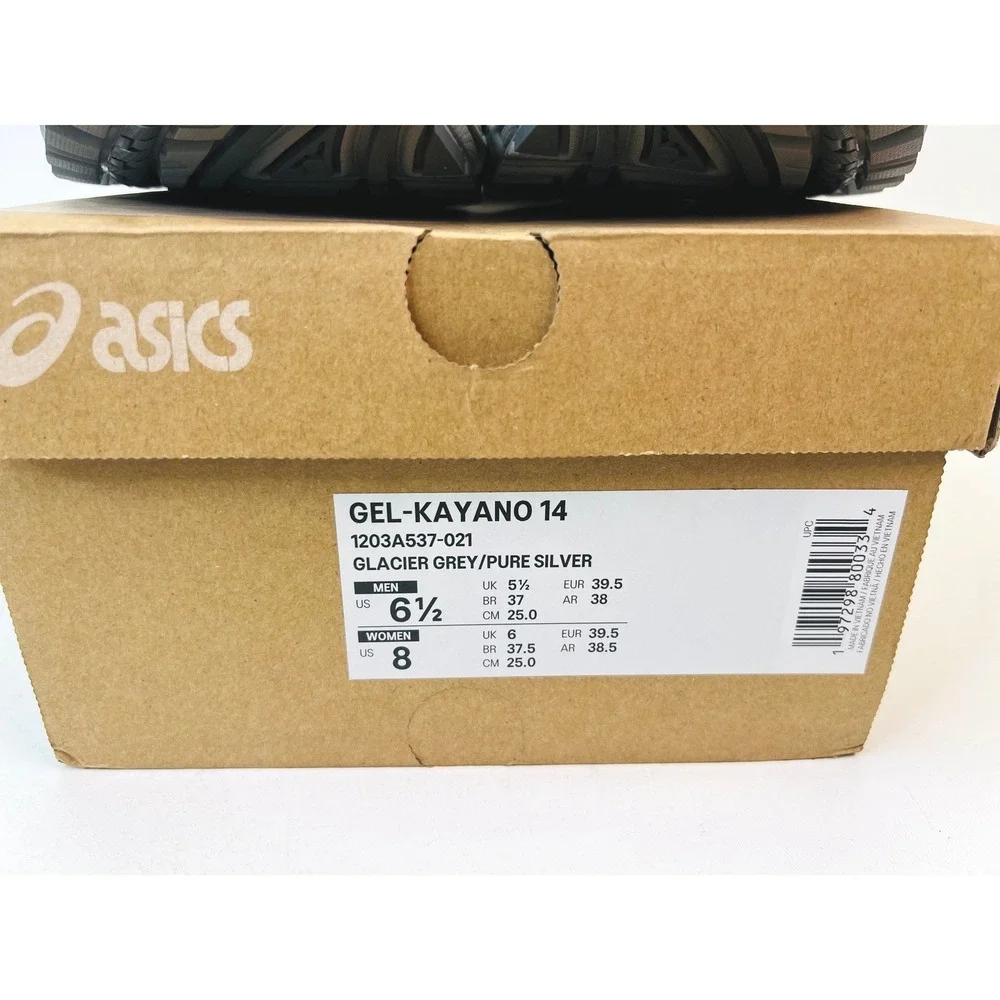 Asics Gel-Kayano 14 Glacier Grey Pure Silver Women 8 Men‎ 6.5 1203A537-021 NEW